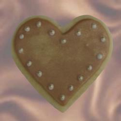 Gold Heart Cookie